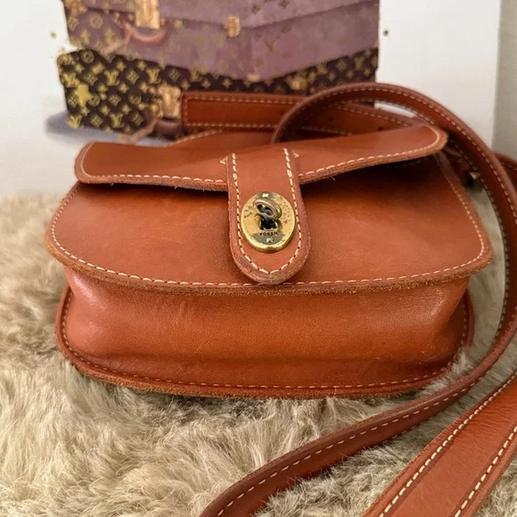 Vintage Fossil Small Crossbody Leather Brown Purse Emi Saddle Bag - Picture 4 of 8